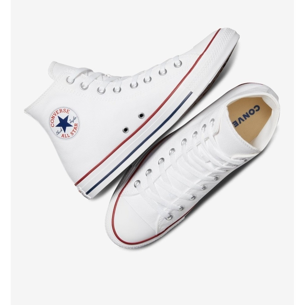 Converse Chuck Taylor All Star Hi Optical White Mens 8.5 Womens 10.5 M7650C